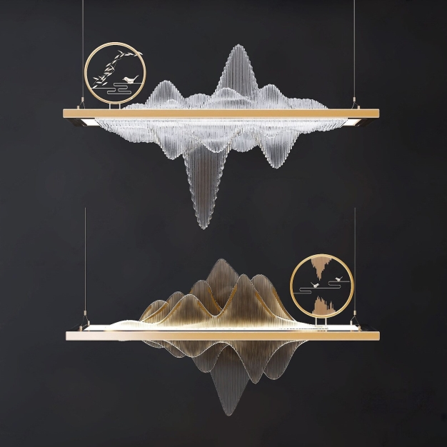 新中式吊灯3D模型